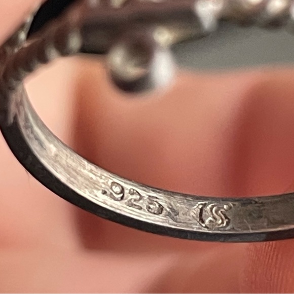 Vintage Sterling silver sailor Anchor Rope Ring - Picture 7 of 11